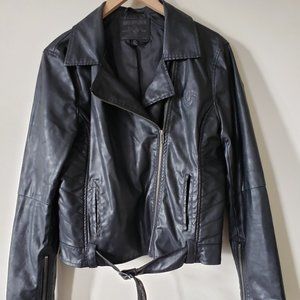 True Religion Ladies Moto Vegan Leather Jacket - L